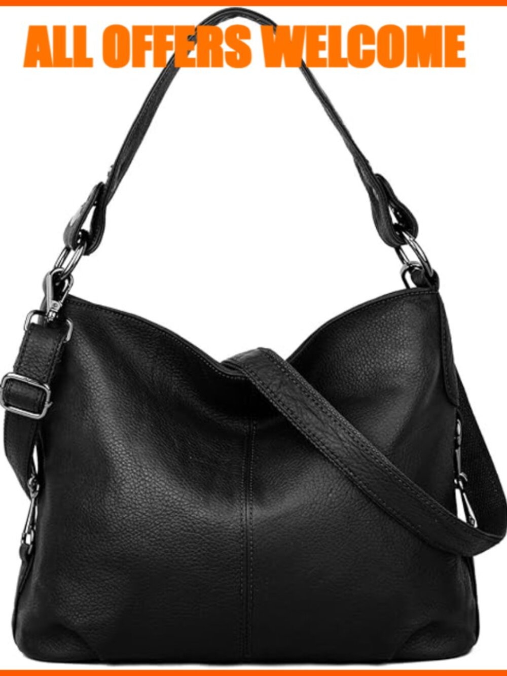 Genuine Leather Shoulder Bag Hobo Crossbody Satchel Travel Purse